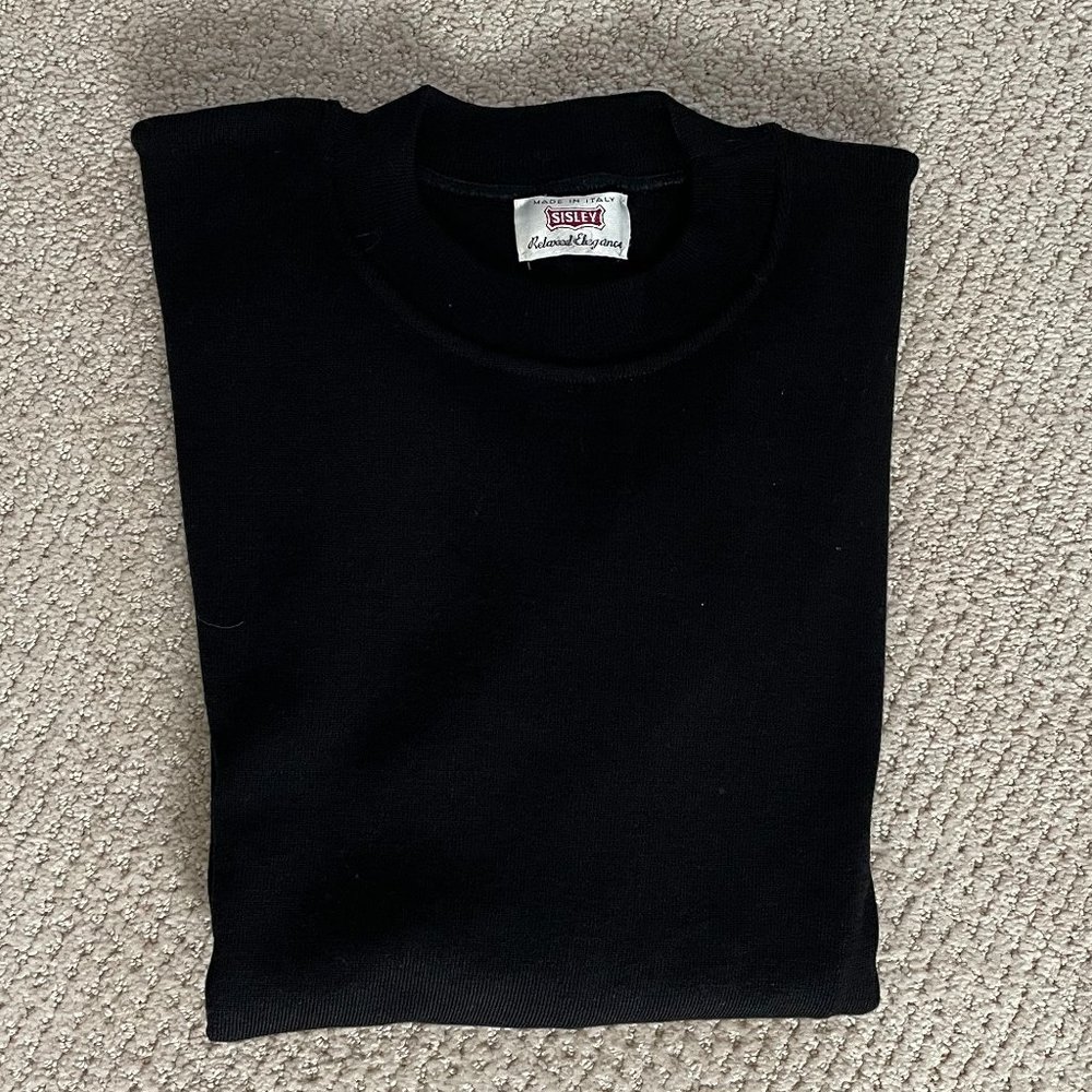 SISLEY made in Italy Black Long Sweater